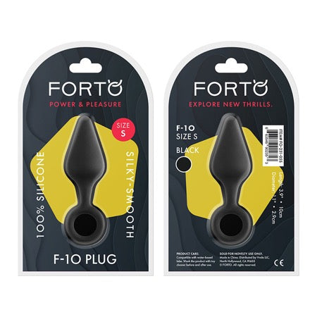 Forto F-10: Silicone Plug W- Pull Ring Sm Black