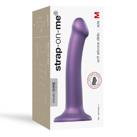 Strap-On-Me Mono Density Dildo Metallic Purple Size M - Shine