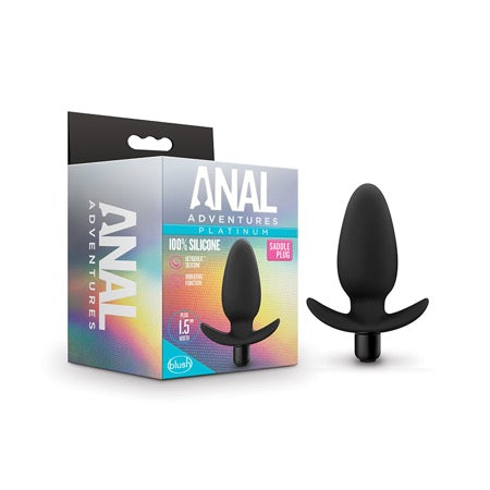 Anal Adventures Platinum - Silicone Saddle Plug - Black