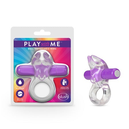 Play with Me - Bull Vibrating C-Ring - Purple