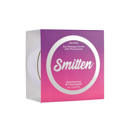 Smitten Pheromone Massage Candle Smitten Strawberry & Champagne 4 oz-113 g
