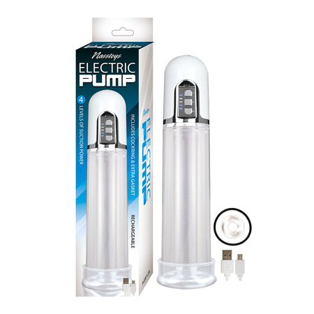 Rechargeable Clear Electric Pump With C ring and Extra Gasket