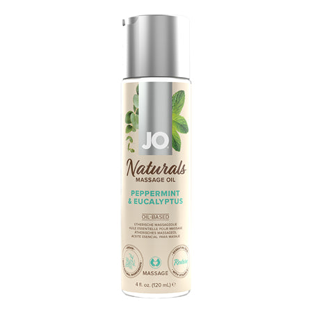 Jo Naturals- Peppermint & Eucalyptus- Massage Oil 4fl oz