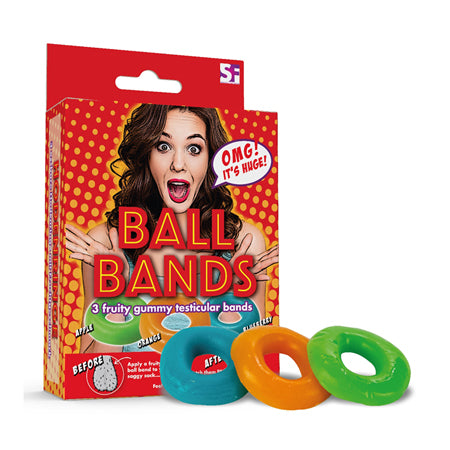 Gummy Ball Bands 3-Pack Assorted Colors-Flavors