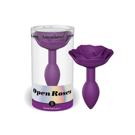 Love To Love Open Roses Silicone Anal Plug Small Purple Rain