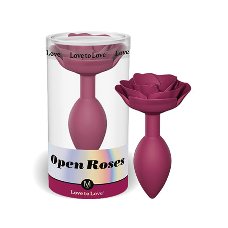 Love To Love Open Roses Silicone Anal Plug Medium Plum Star