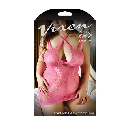 Vixen Sugar Coated Multi-Way Strap Dress Pink Queen