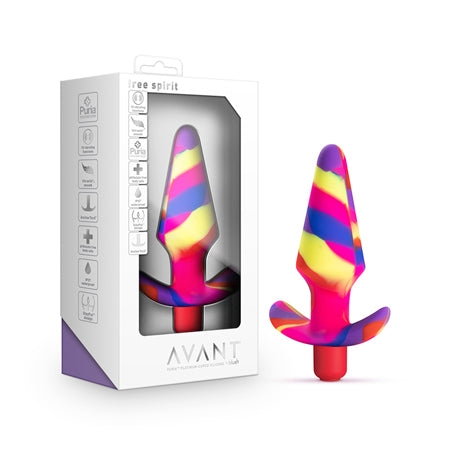 Avant Free Spirit Silicone Vibrating Butt Plug Scarlet