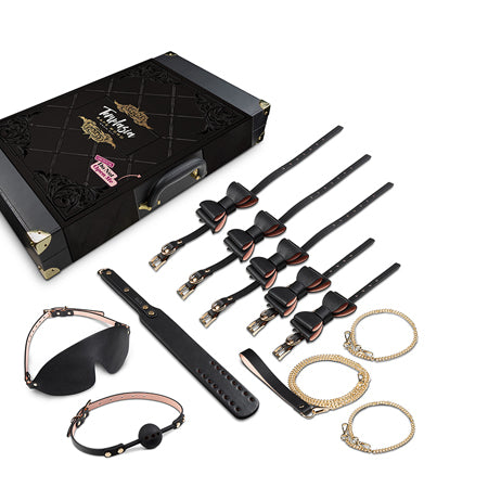 Blush Temptasia Safe Word 10-Piece Bondage Kit with Suitcase Black