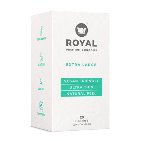Royal Condom Extra Large Vegan Condoms 20-Pack