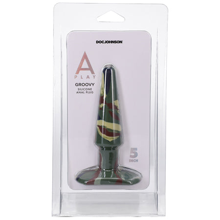 A-Play Groovy 5 in. Silicone Anal Plug Camouflage