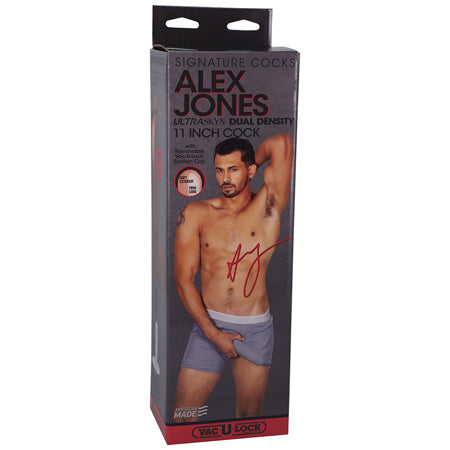 Signature Cocks Alex Jones ULTRASKYN 11 in. Dual Density Dildo with Removable Va