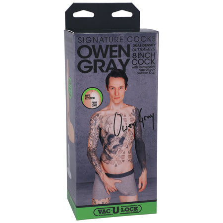 Signature Cocks Owen Gray 9 in. ULTRASKYN Dildo with Vac-U-Lock Suction Cup
