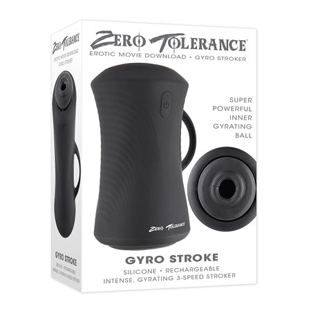 Zero Tolerance Gyro Stroke Rechargeable Gyrating Silicone Stroker Black
