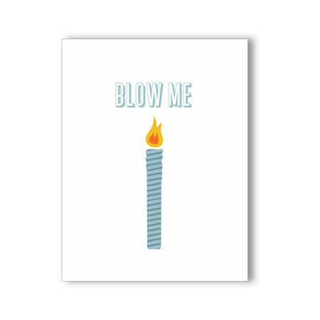 Blow Me Candle Naughty Kard