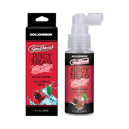 GoodHead Juicy Head Dry Mouth Spray Sour Cherry 2 oz. | Adult Toy, Discreet